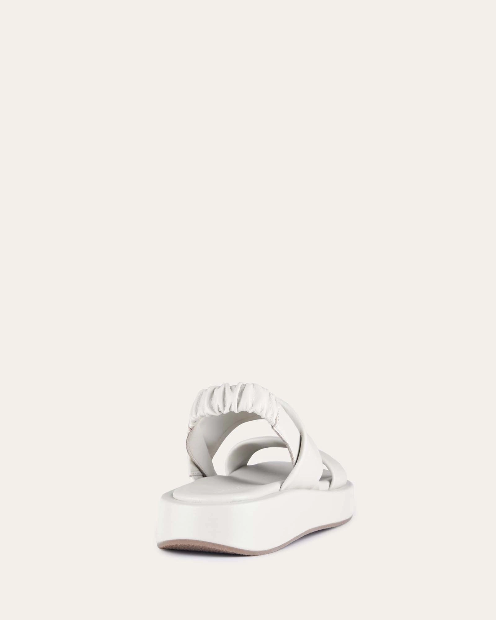 DANA FLAT SANDALS BONE LEATHER