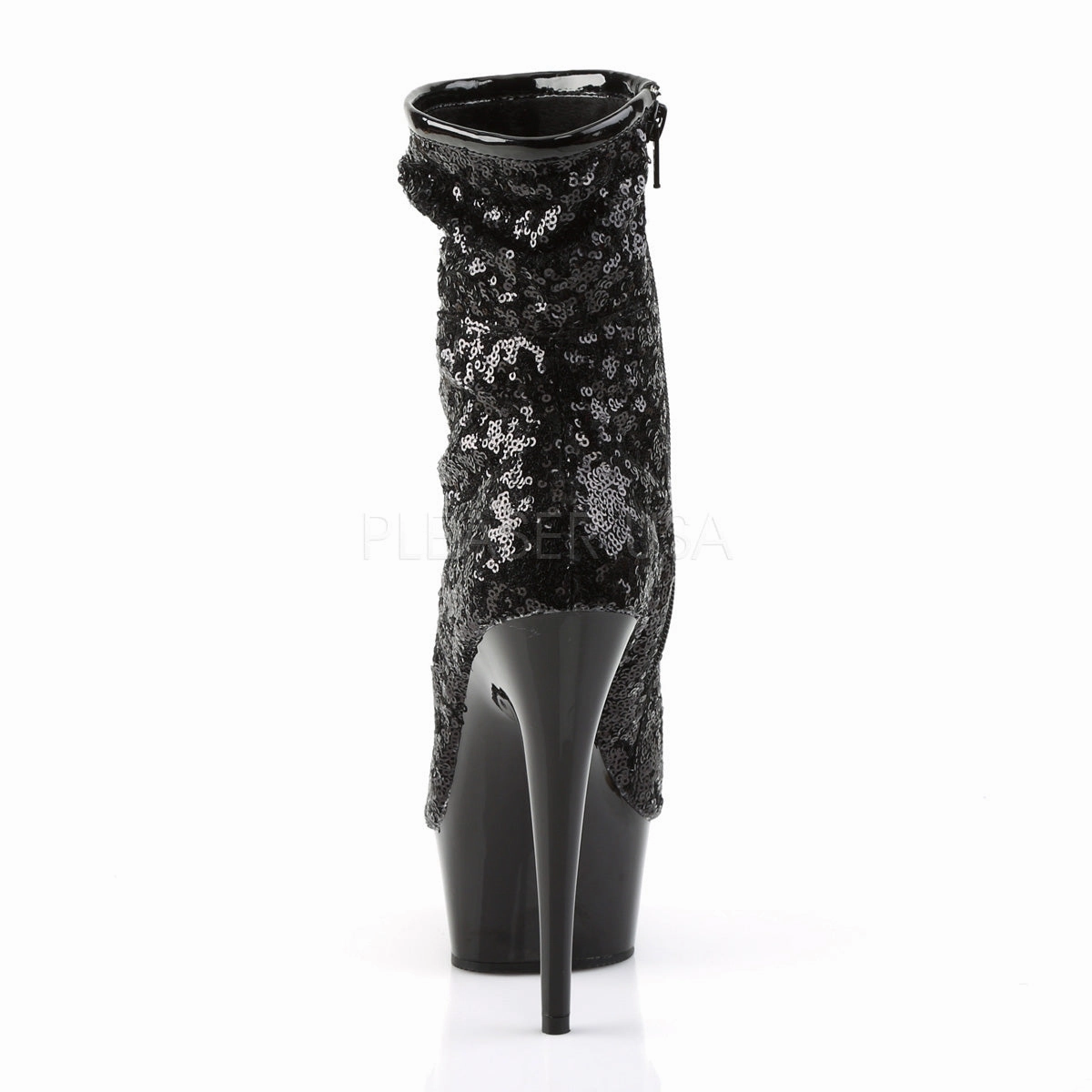DELIGHT-1008SQ  Black Sequins/Dark Pewter Chrome