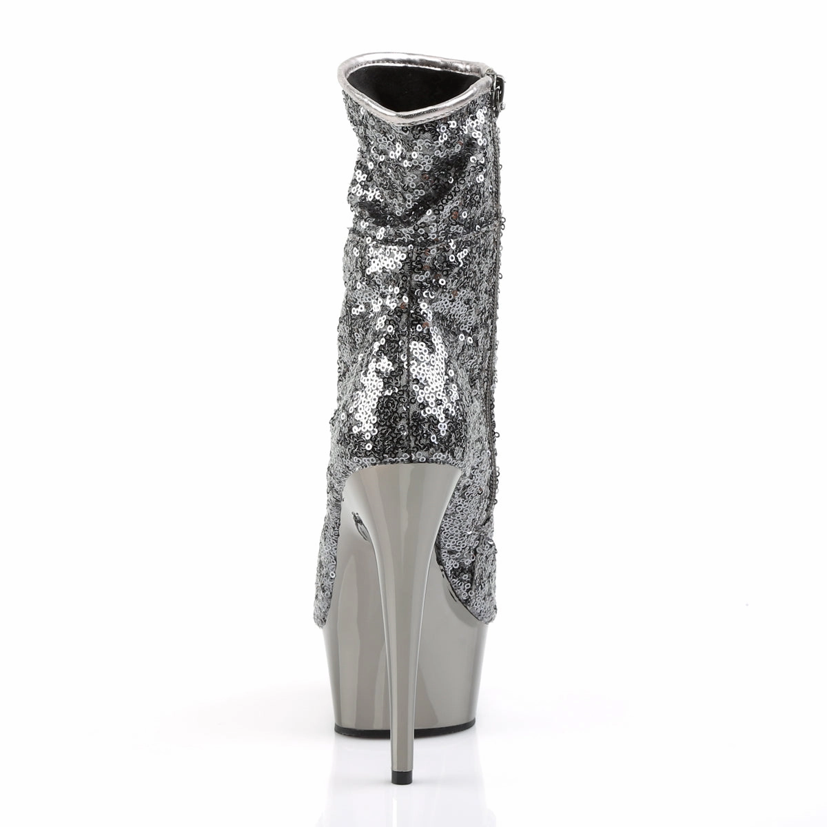 DELIGHT-1008SQ  Pewter Sequins/Pewter Chrome(Brushed)