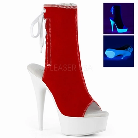 DELIGHT-1018SK  Red Canvas/Neon White