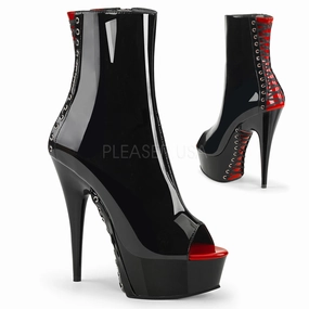 DELIGHT-1025  Black-Red Patent/Black
