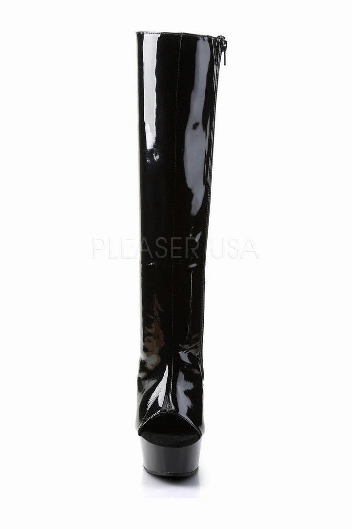 DELIGHT-2018 Platform Boot  | Black Patent