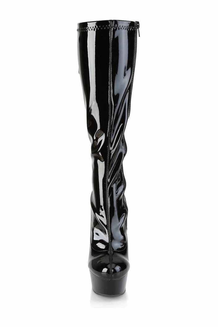 DELIGHT-2029 Exotic Platform Boot | Black Patent