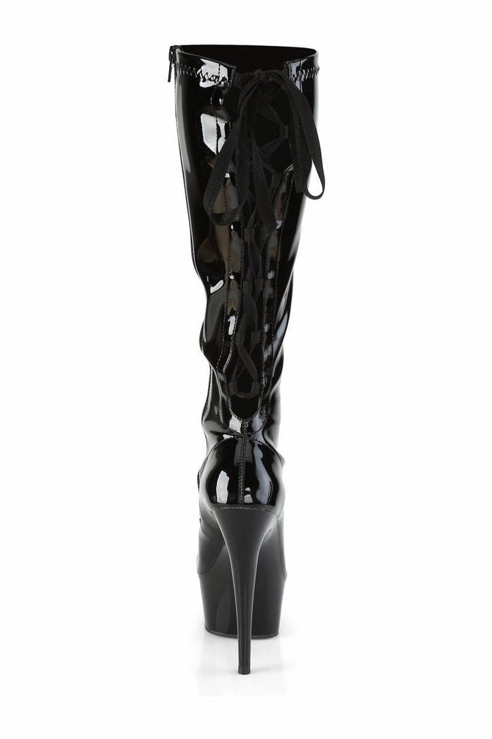 DELIGHT-2029 Exotic Platform Boot | Black Patent