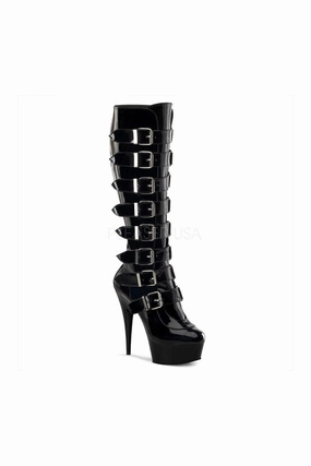 DELIGHT-2049 Platform Boot  | Black Patent