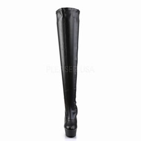 DELIGHT-3000  Black Str Faux Leather/Black Matte
