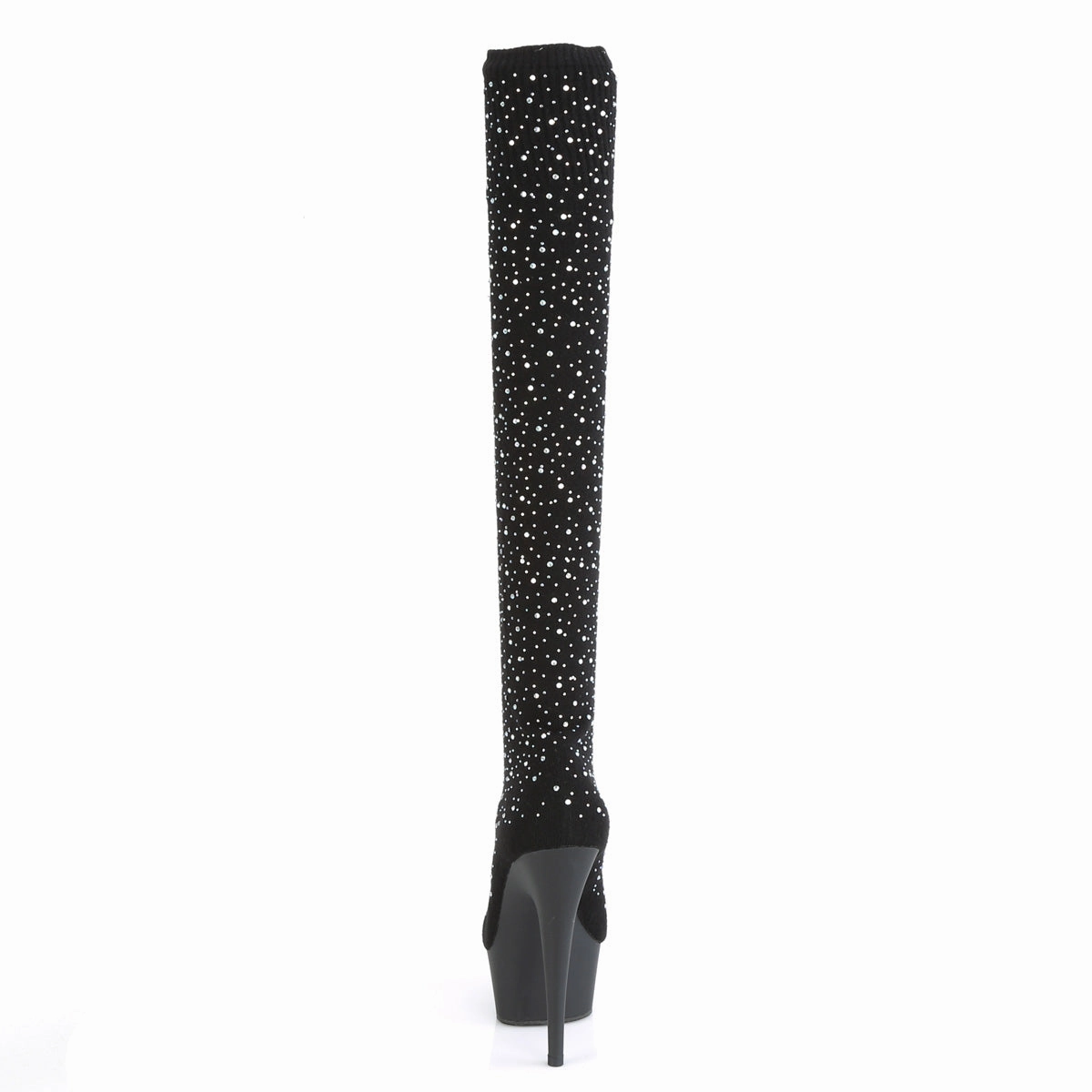 DELIGHT-3002  Black Stretch Knit Fabric/Black Matte