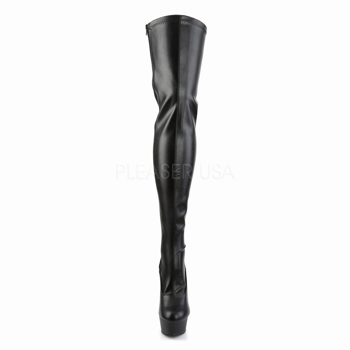 DELIGHT-3063  Black Str Faux Leather/Black