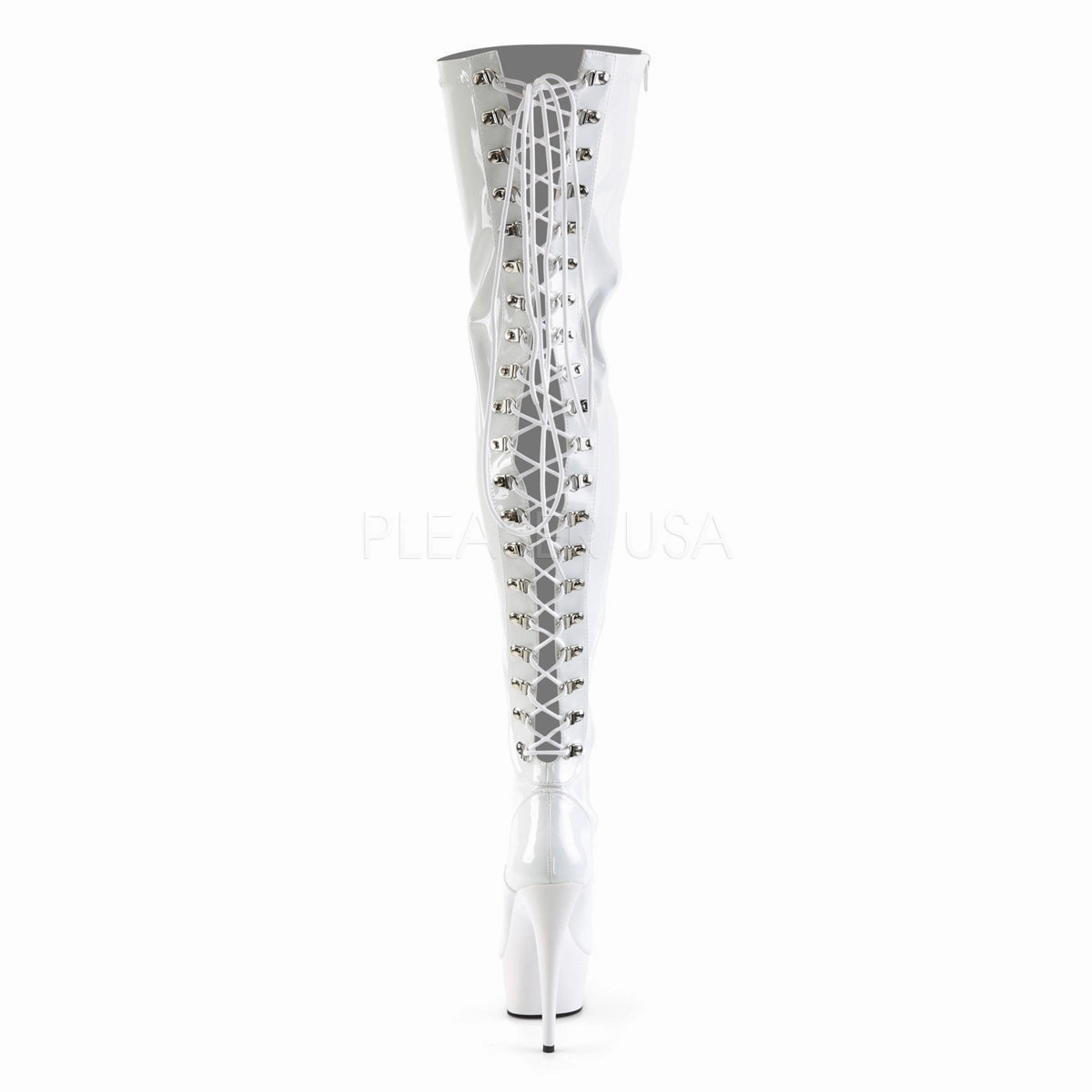 DELIGHT-3063  White Str Patent/White