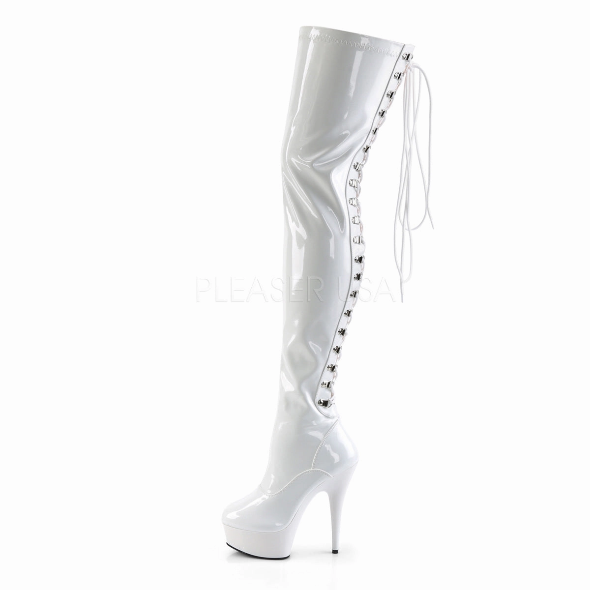 DELIGHT-3063  White Str Patent/White