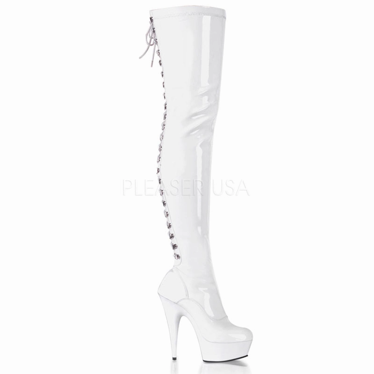 DELIGHT-3063  White Str Patent/White