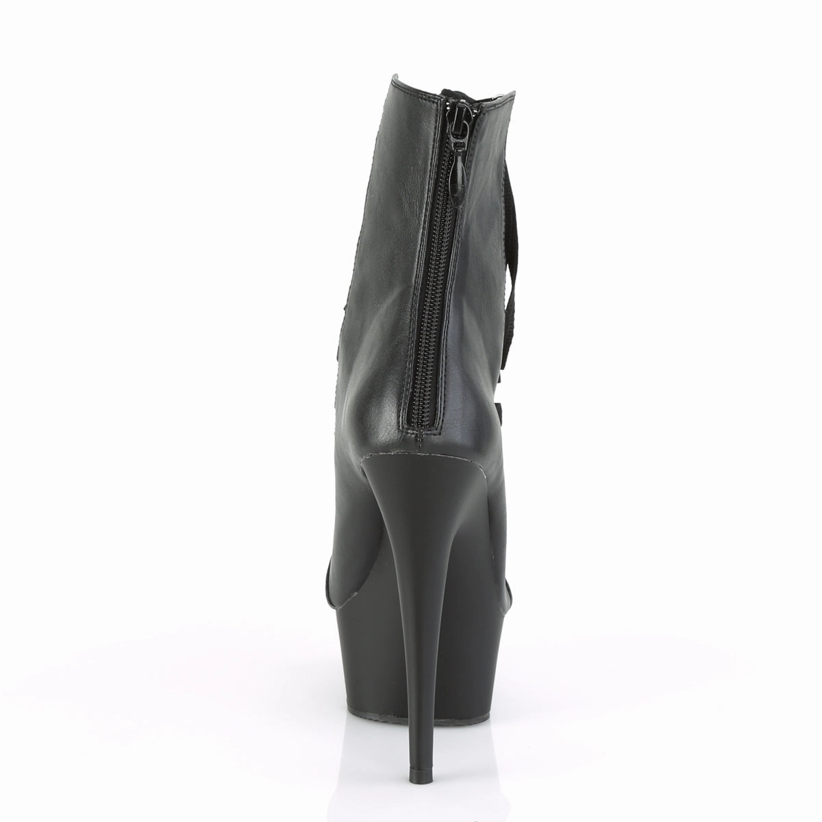 DELIGHT-600-29  Black Faux Leather/Black Matte