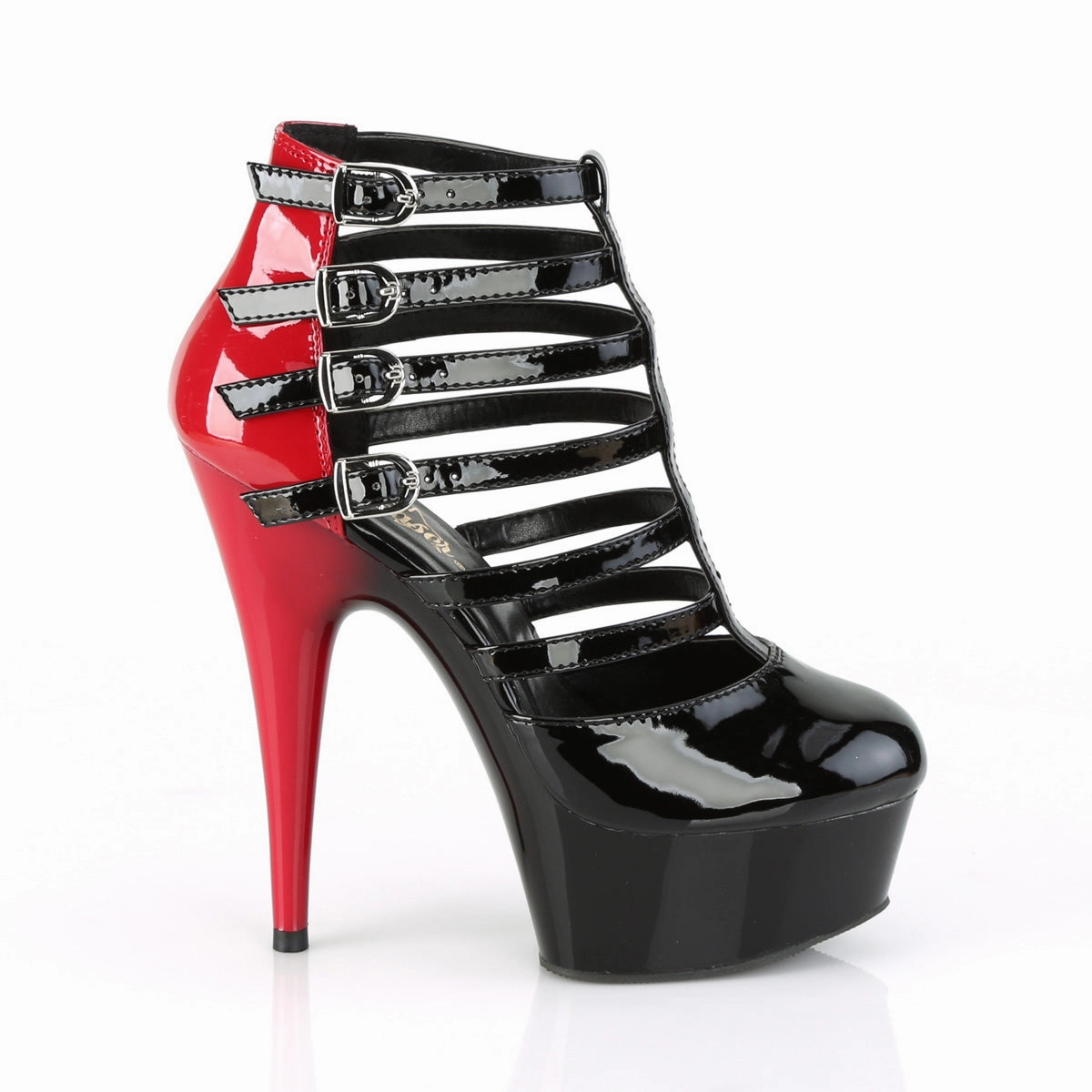 DELIGHT-695  Black-Red Patent/Black