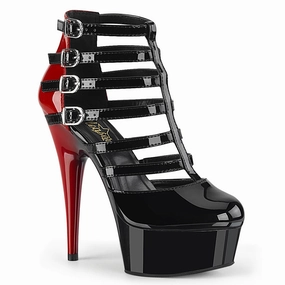 DELIGHT-695  Black-Red Patent/Black