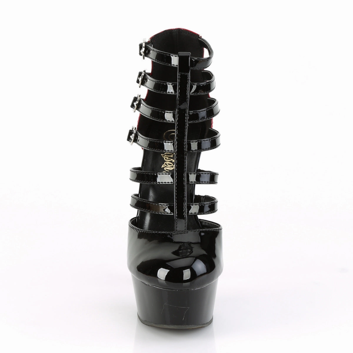 DELIGHT-695  Black-Red Patent/Black