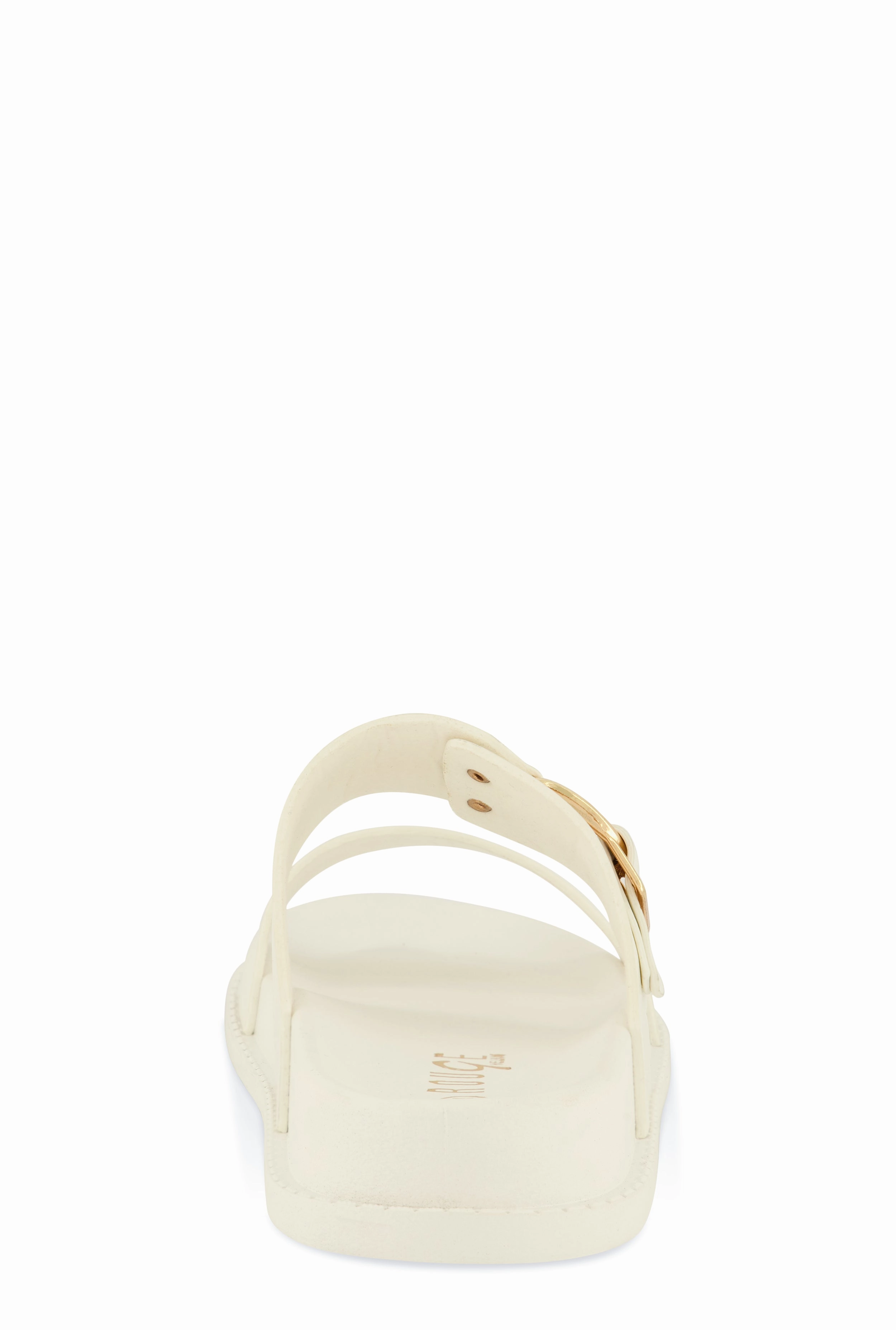 Double Band Buckle Detail Footed Sandals