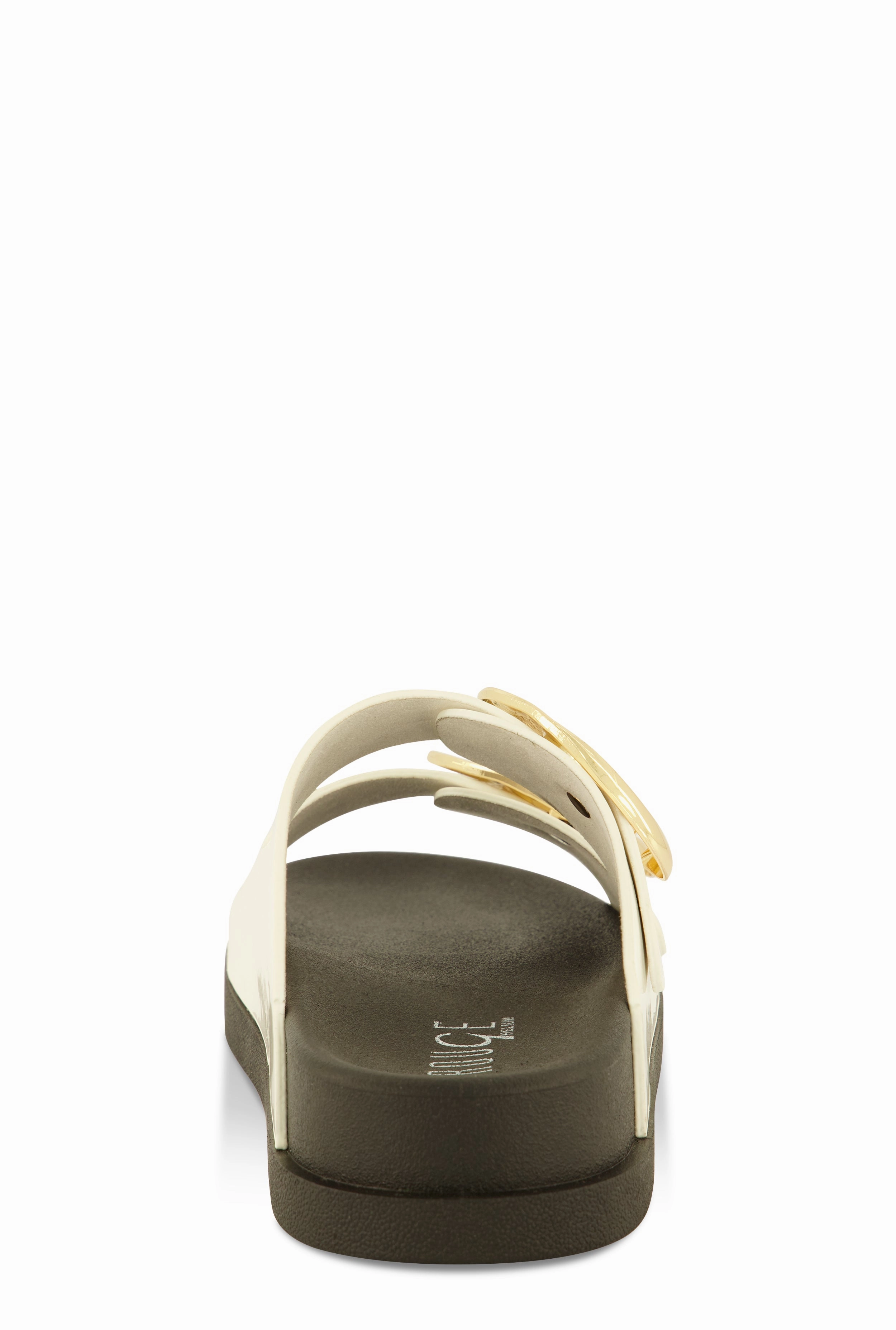 Double Buckle Band Footbed Sandals