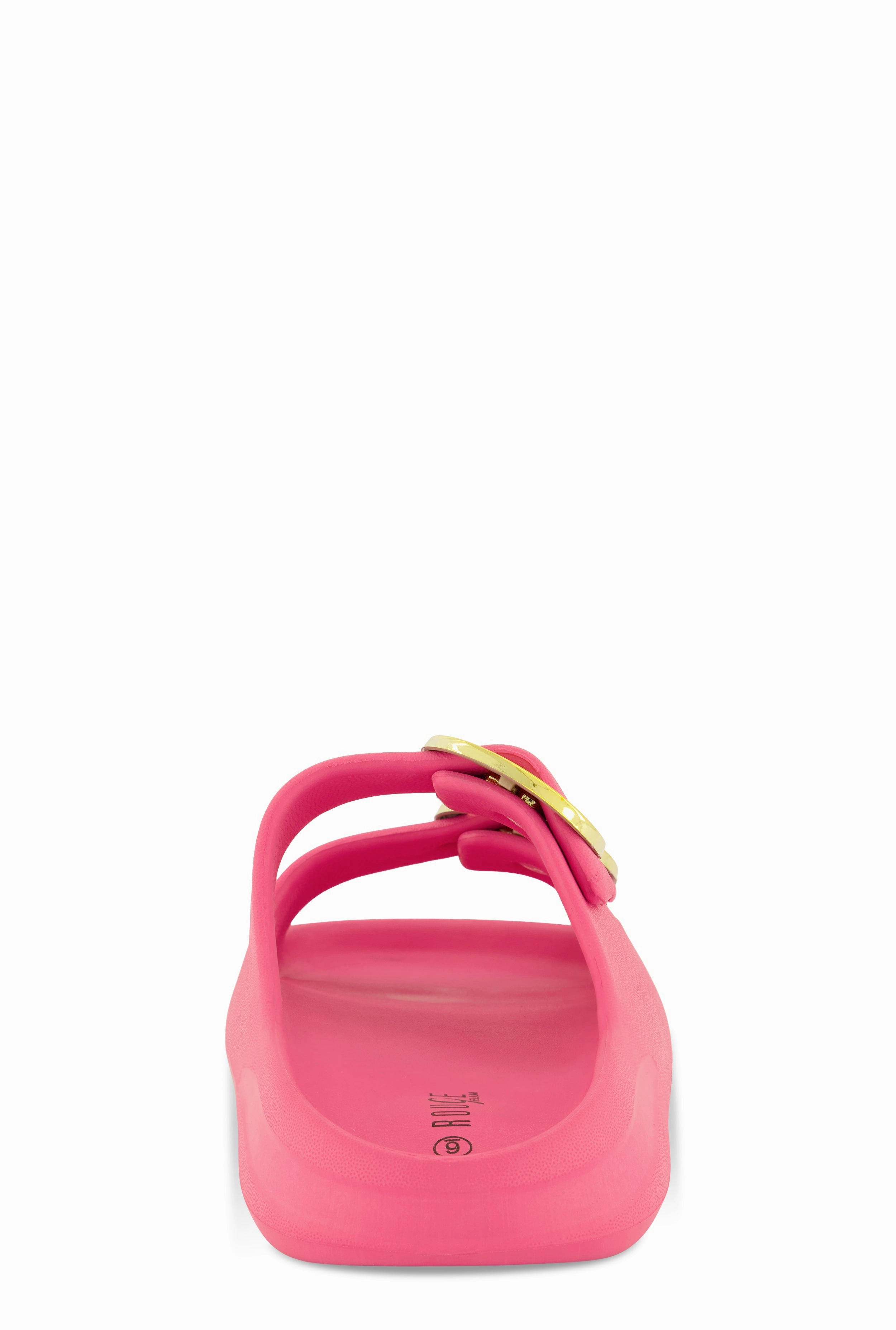 Double Buckle Band Slide Sandals