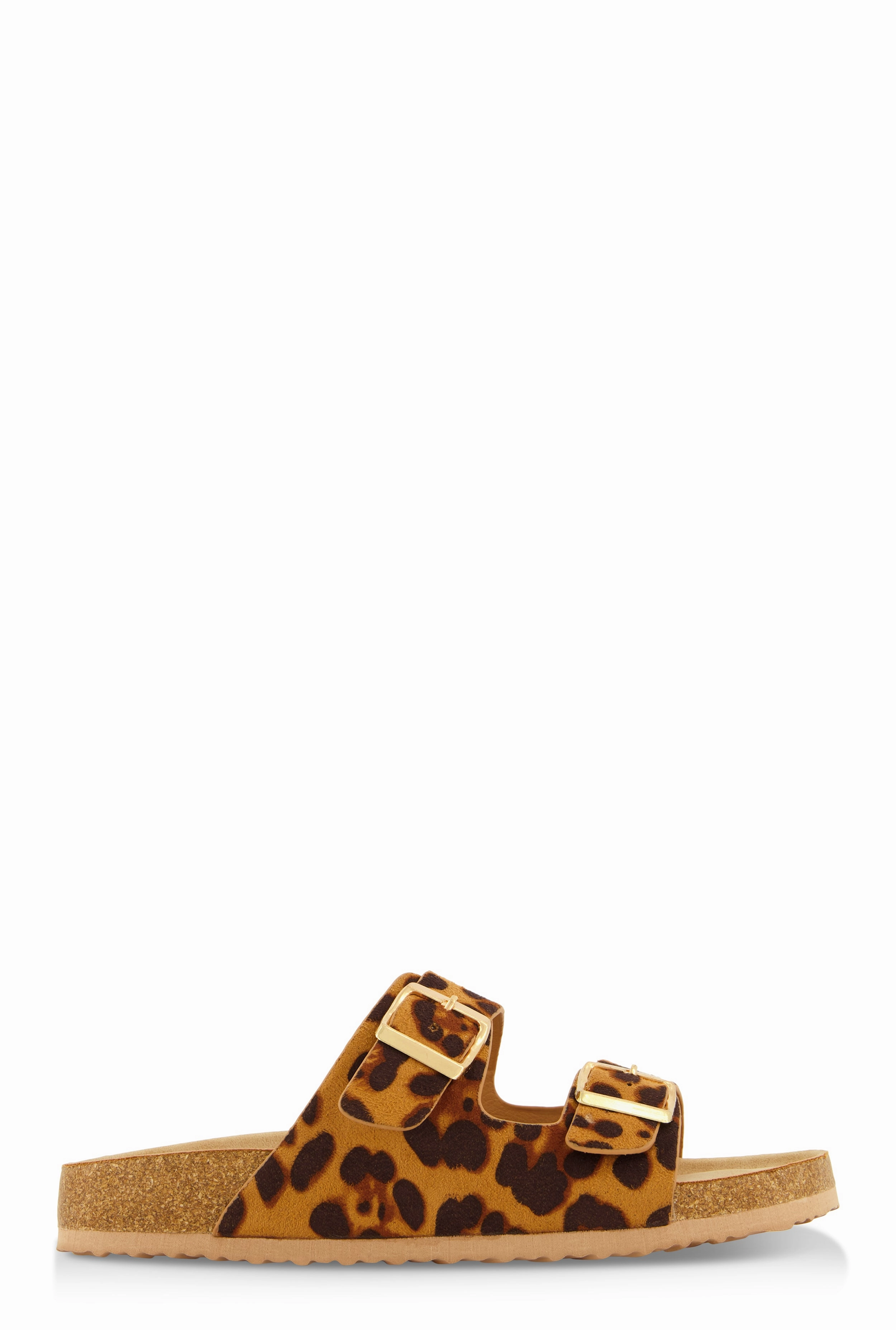 Double Buckle Footbed Sandals