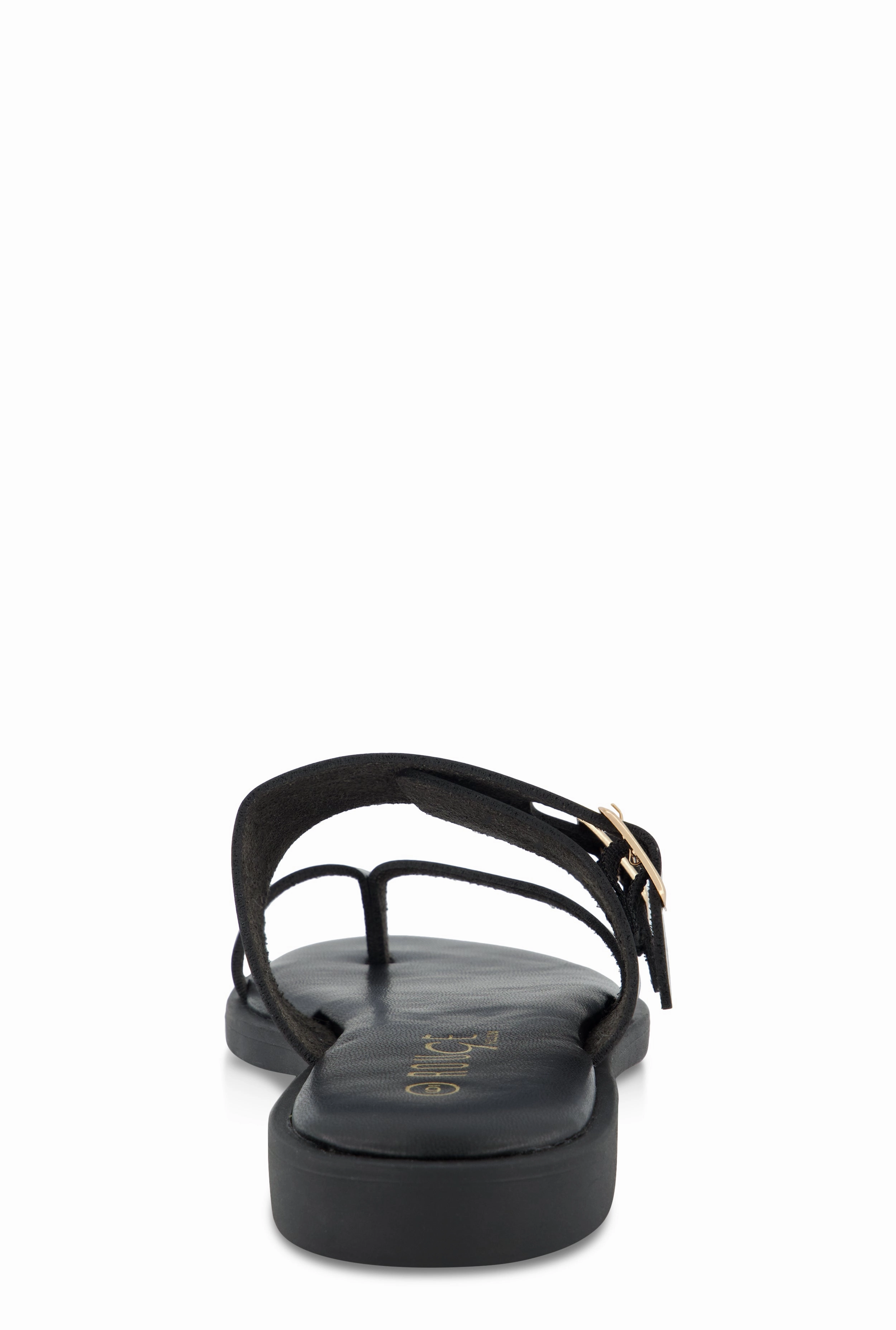 Double Buckle Toe Loop Slide Sandals