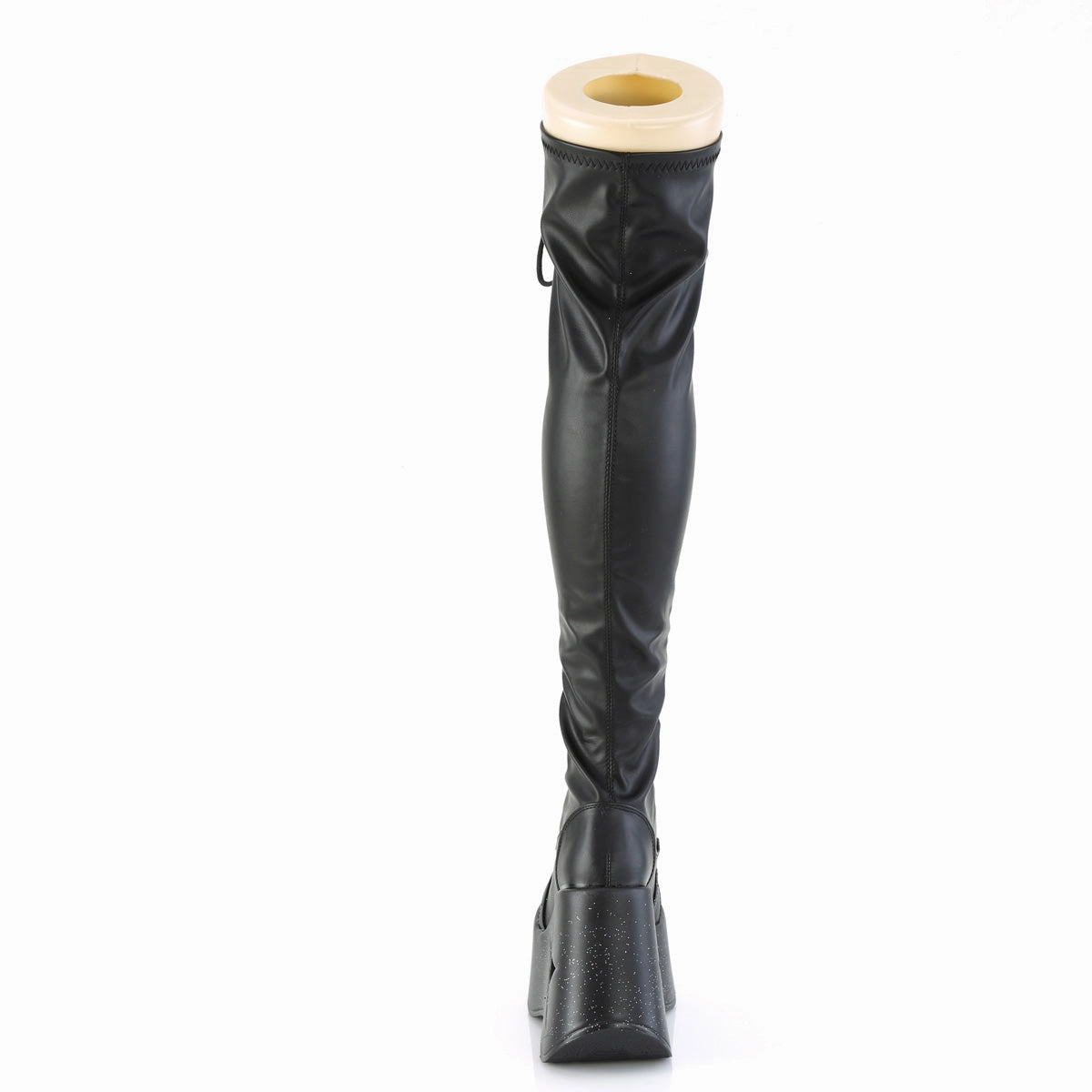 DYNAMITE-300-1  Black Stretch Vegan Leather