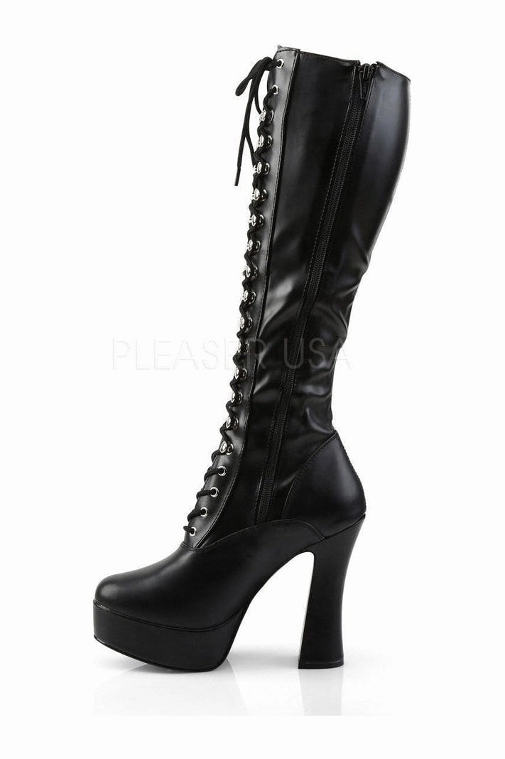 ELECTRA-2023 Platform Boot  | Black Faux Leather