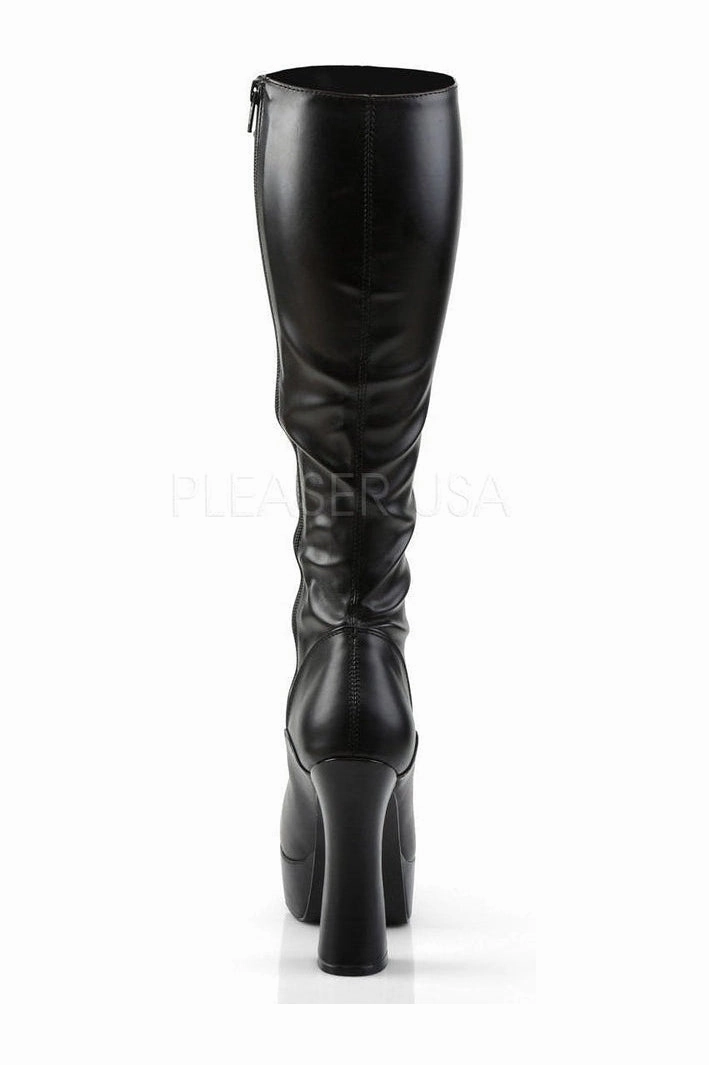 ELECTRA-2023 Platform Boot  | Black Faux Leather