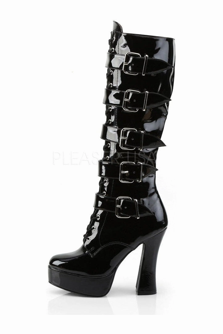 ELECTRA-2042 Platform Boot  | Black Patent