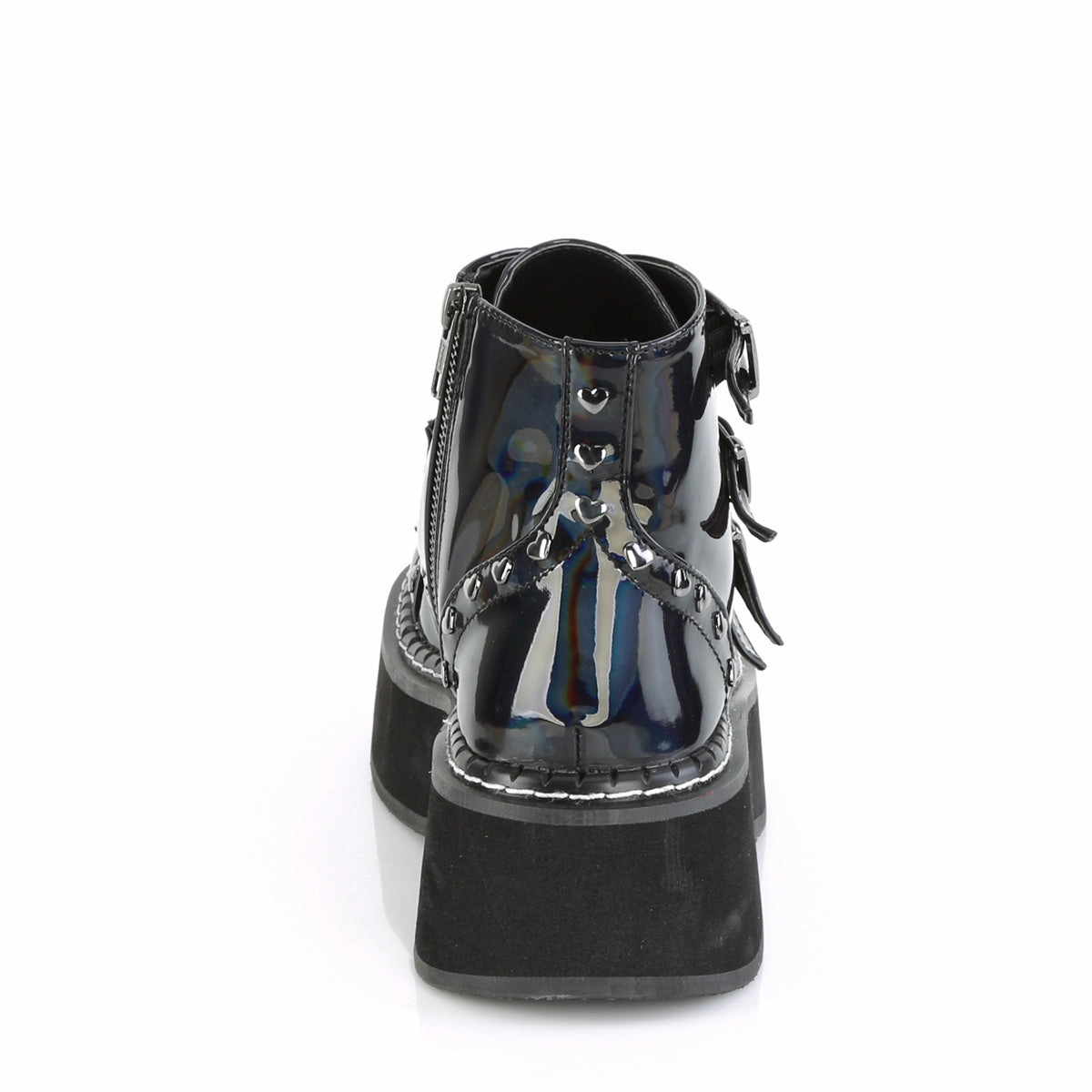 EMILY-315  Black Hologram Vegan Leather