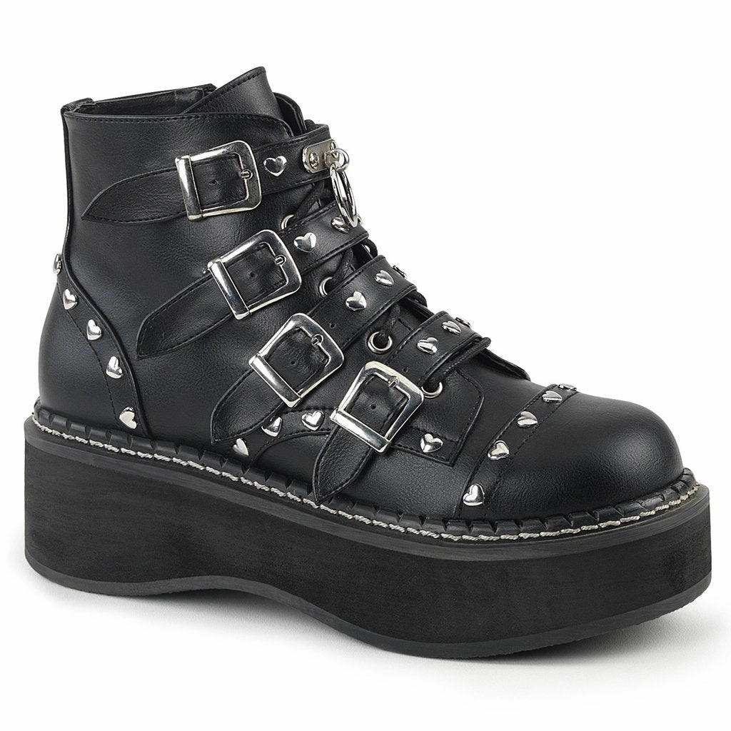 EMILY-315  Black Vegan Leather