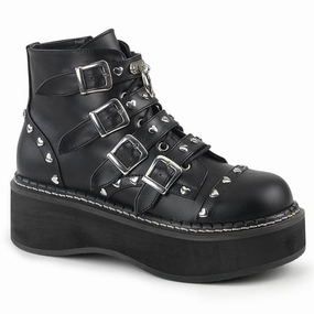 EMILY-315  Black Vegan Leather