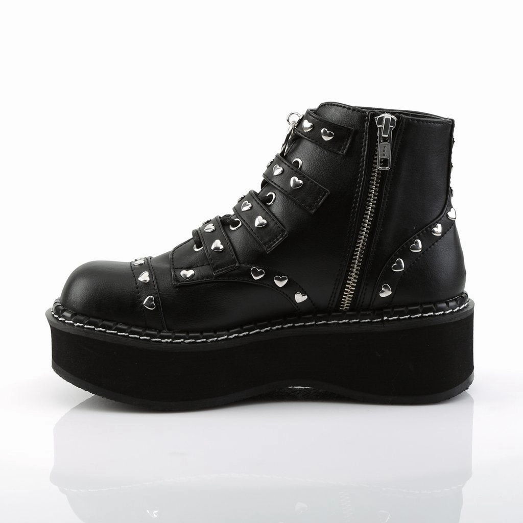EMILY-315  Black Vegan Leather