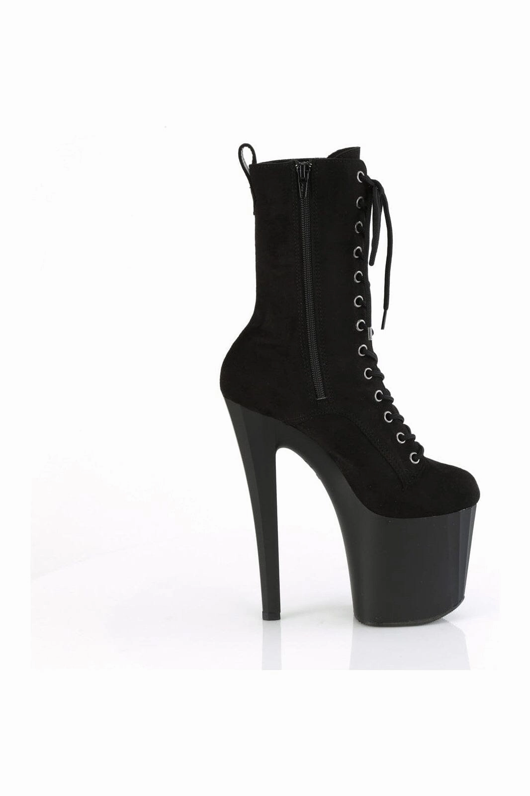 ENCHANT-1040 Black Faux Suede Knee Boot