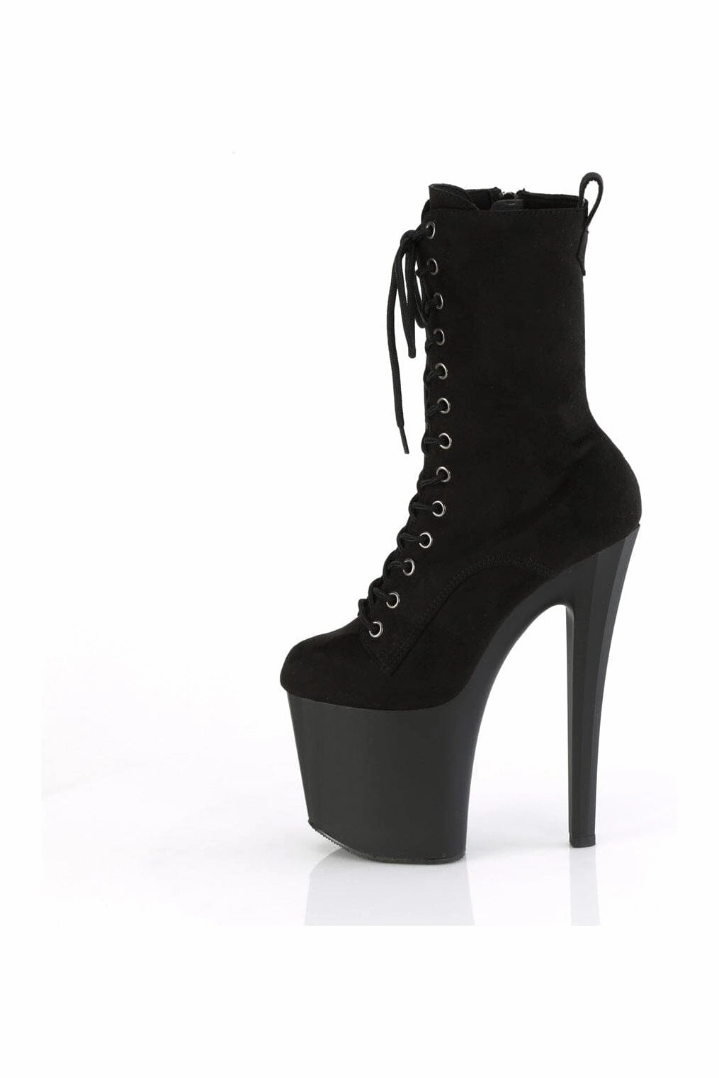 ENCHANT-1040 Black Faux Suede Knee Boot
