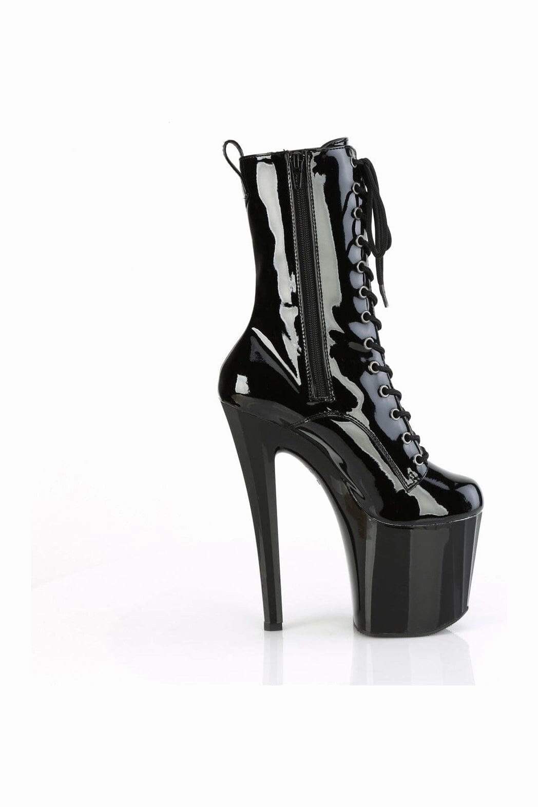 ENCHANT-1040 Black Patent Knee Boot