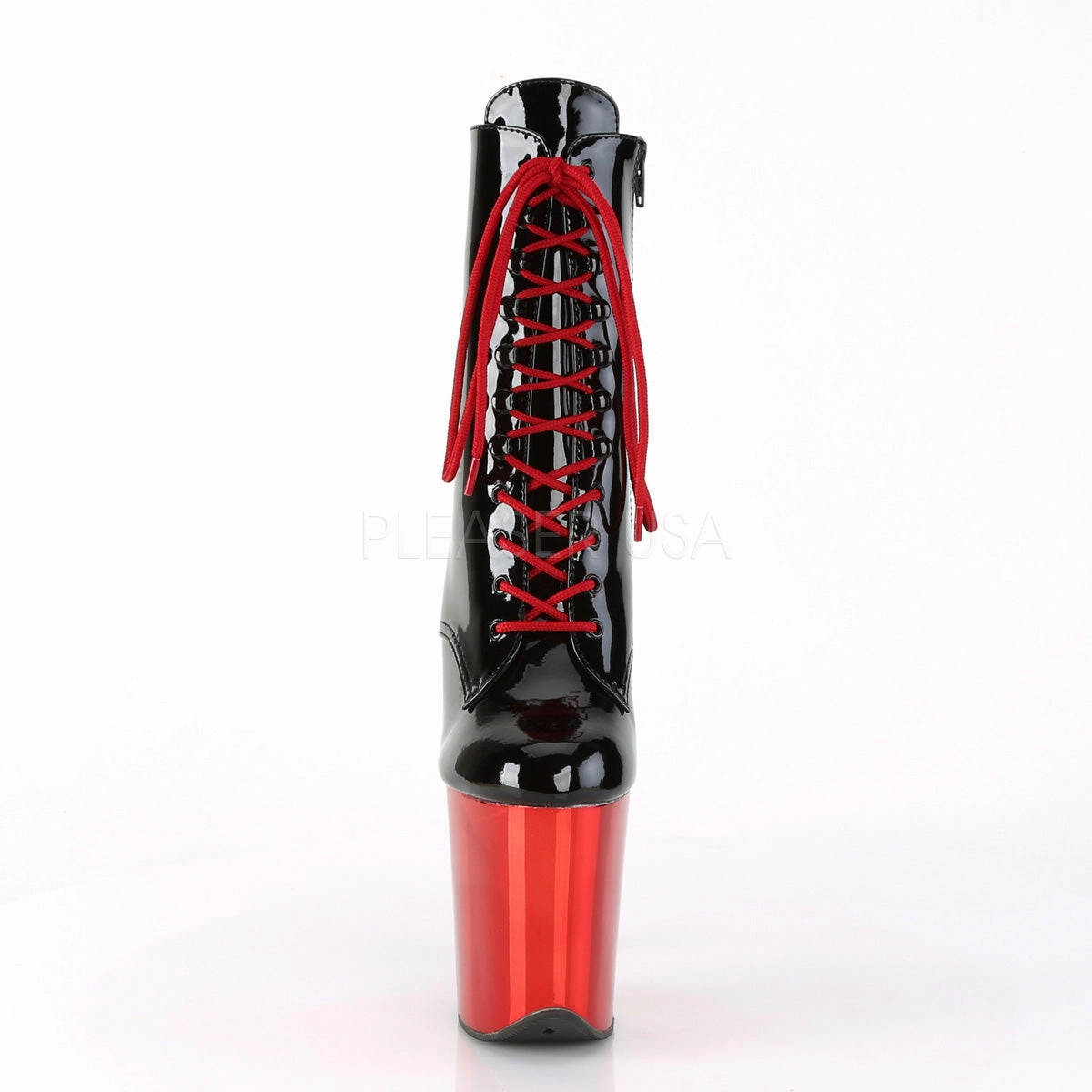 FLAMINGO-1020  Black Patent/Red Chrome