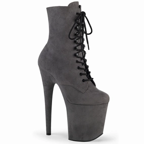 FLAMINGO-1020FS  Grey Faux Suede/Grey Faux Suede