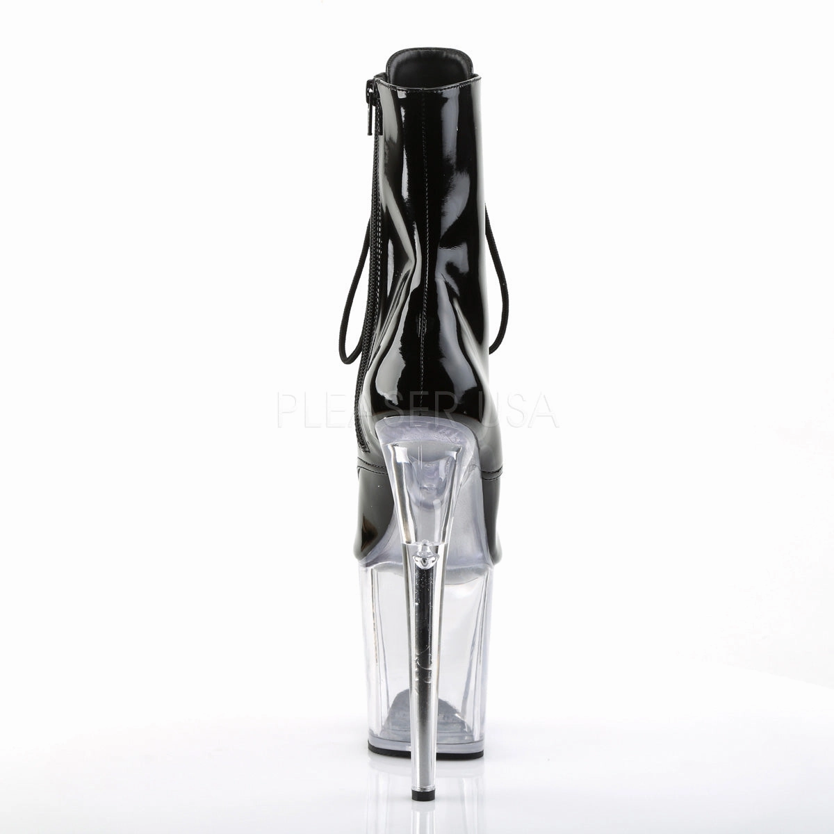 FLAMINGO-1021  Black Patent/Clear