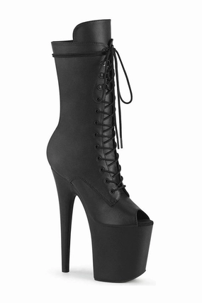 FLAMINGO-1051WR Exotic Boot | Black Faux Leather