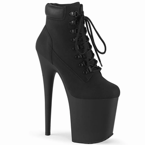 FLAMINGO-800TL-02  Black Nubuck Faux Leather/Black Matte