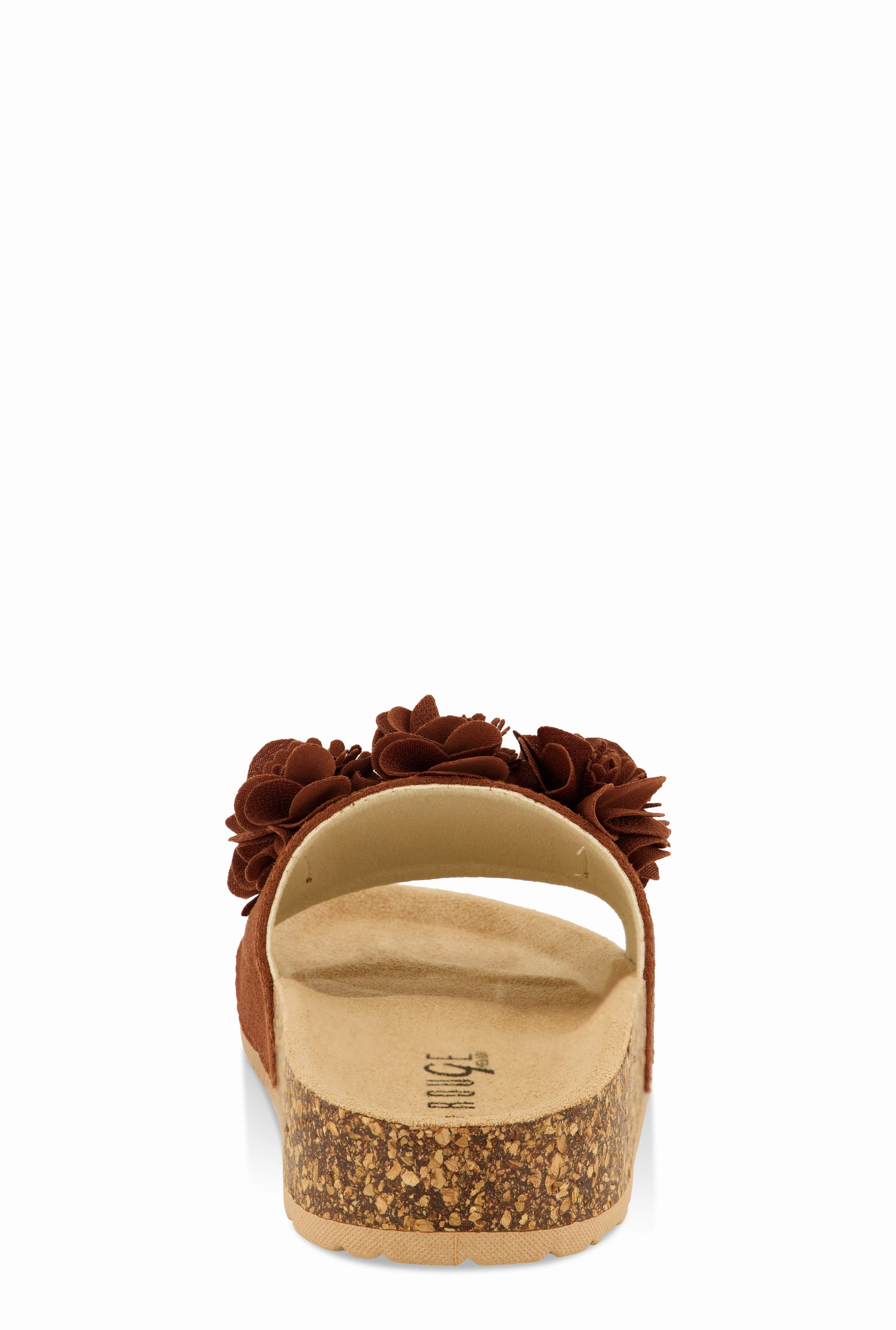 Flower Petal Band Platform Slide Sandals
