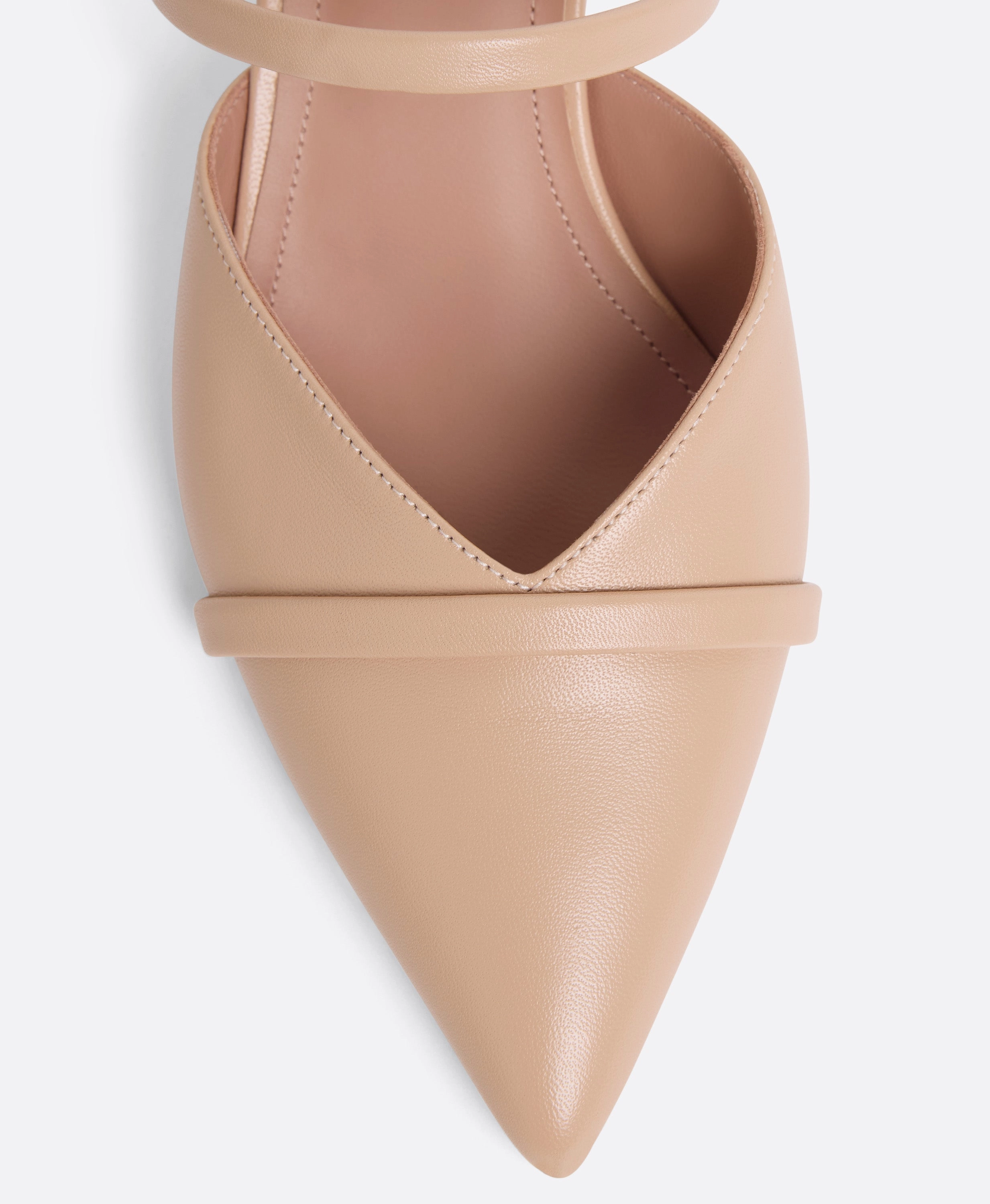 Frankie 45 Buff Leather Kitten Heels