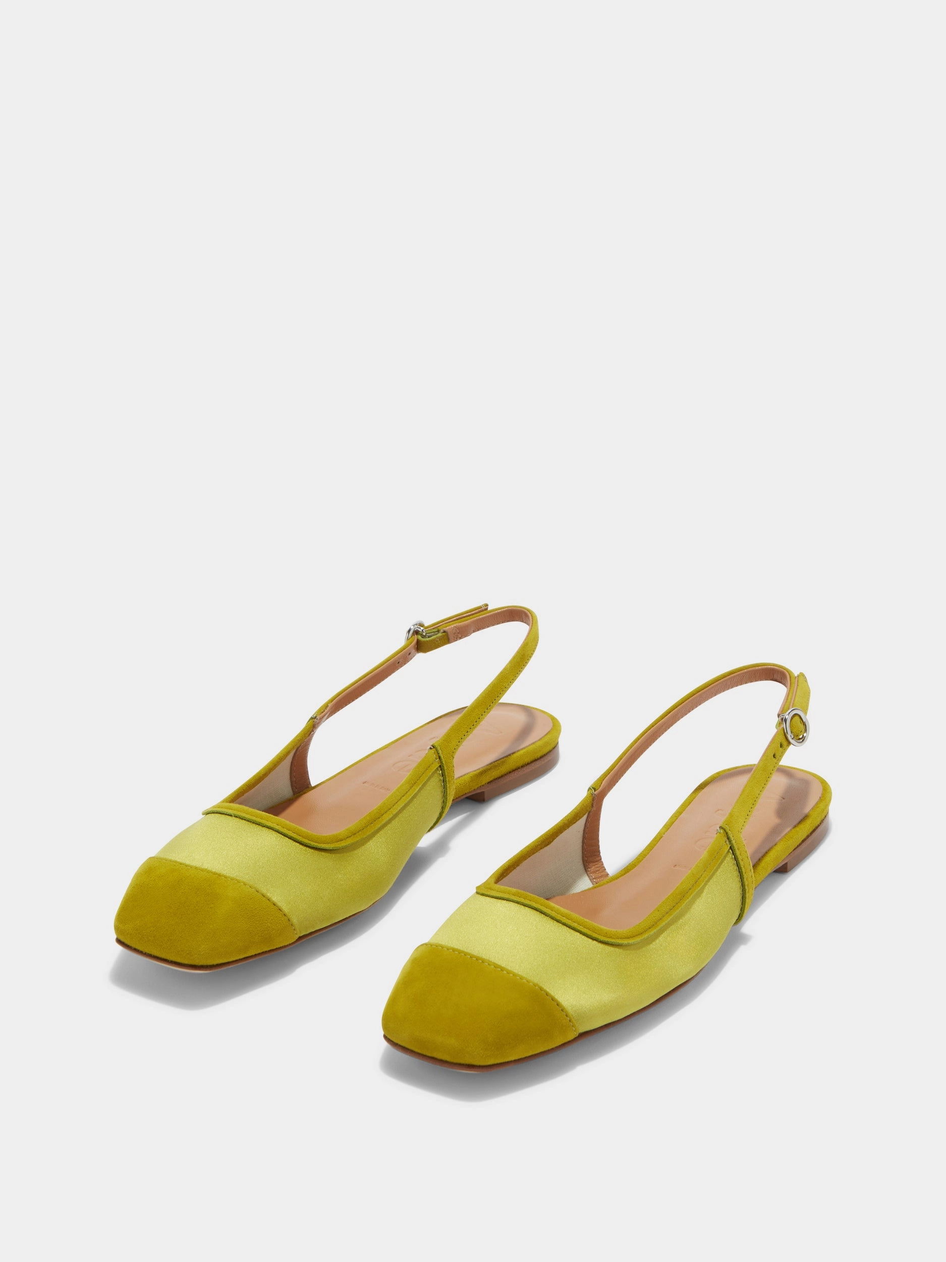 Geraldine Satin Toe-Cap Slingback