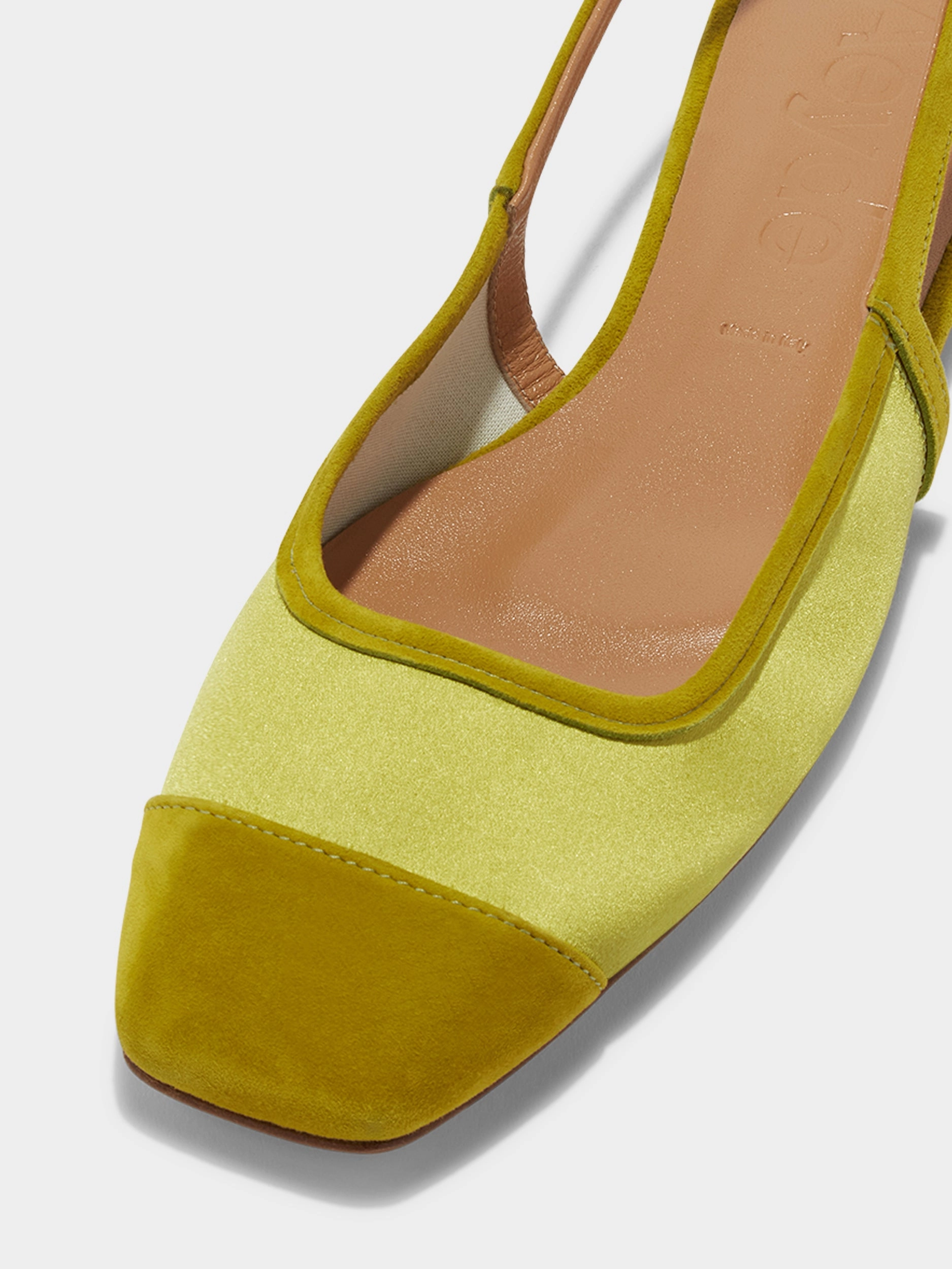 Geraldine Satin Toe-Cap Slingback