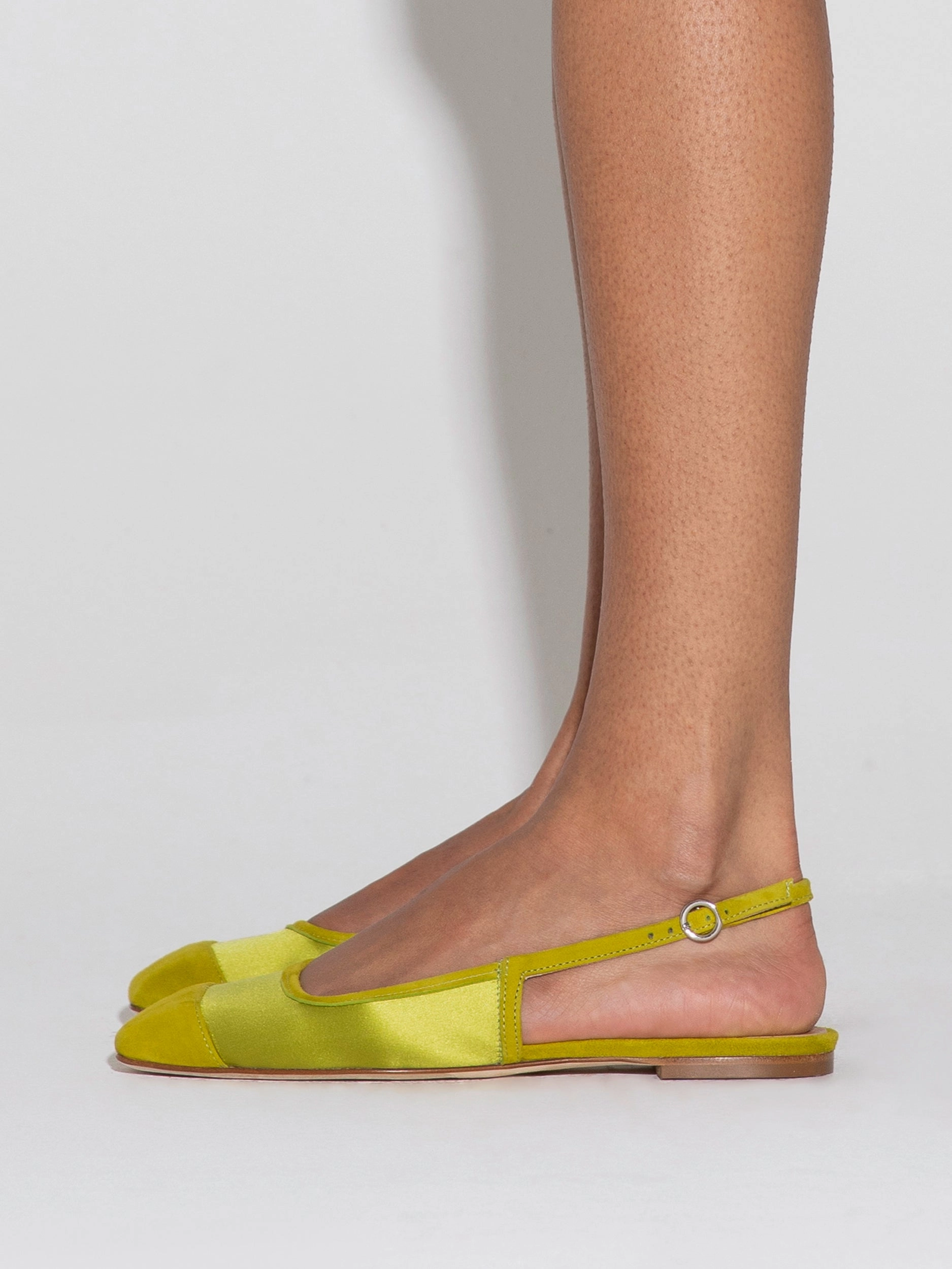 Geraldine Satin Toe-Cap Slingback