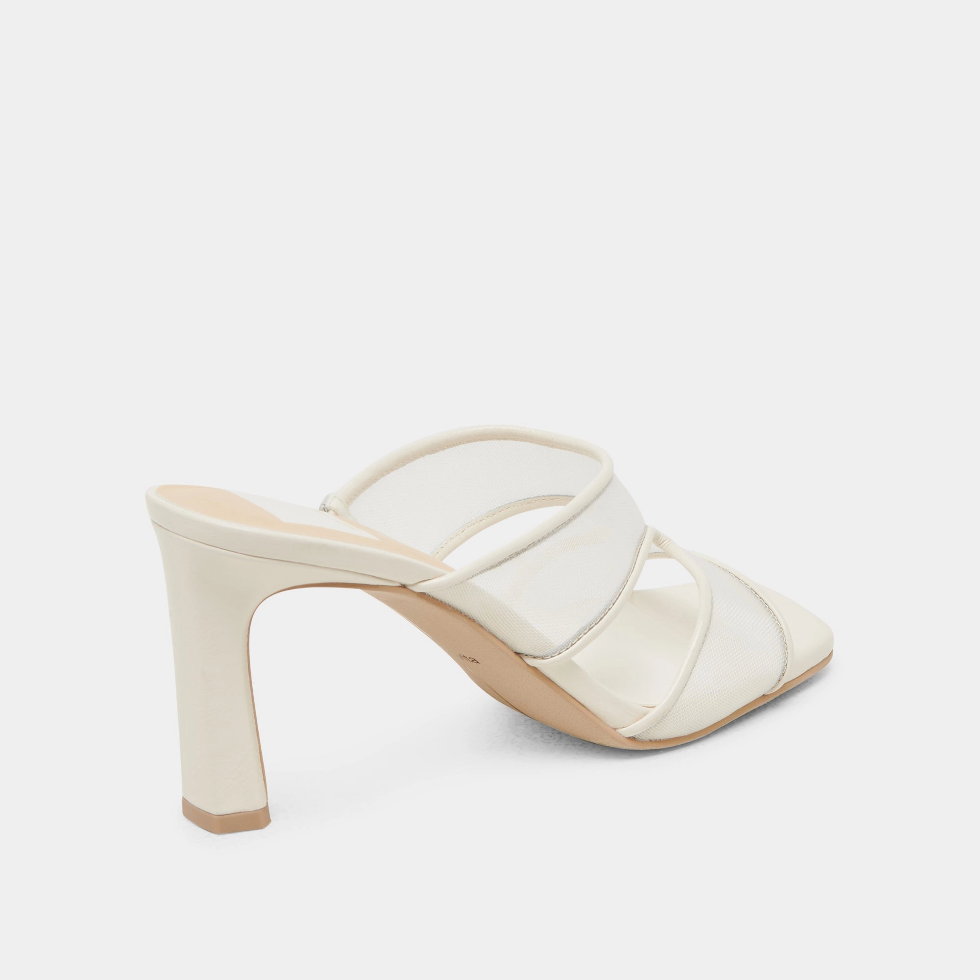 GITEL WIDE HEELS OFF WHITE MESH