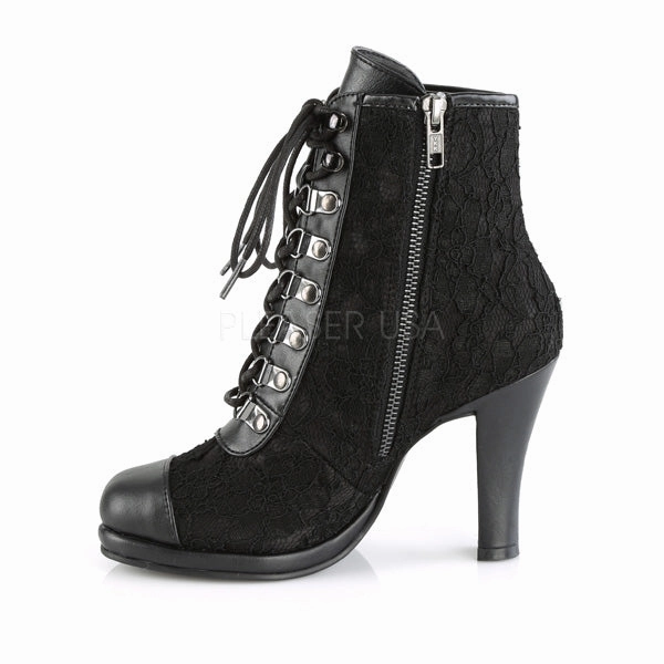 GLAM-202  Black Vegan Leather-Lace