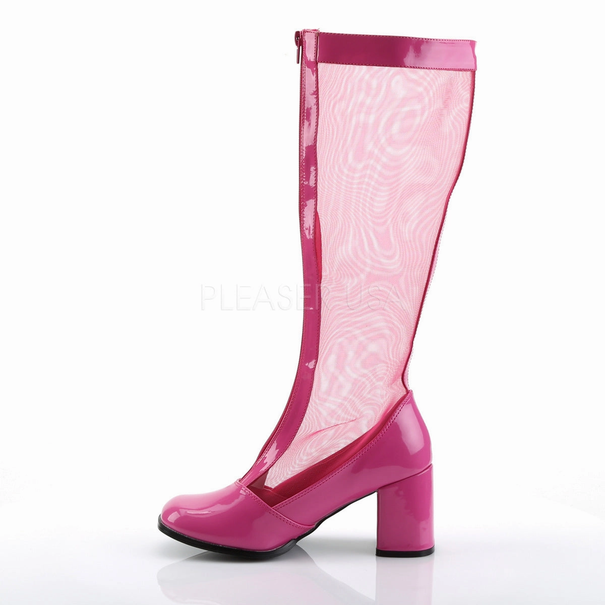 GOGO-307  HotPink Str Patent-Mesh