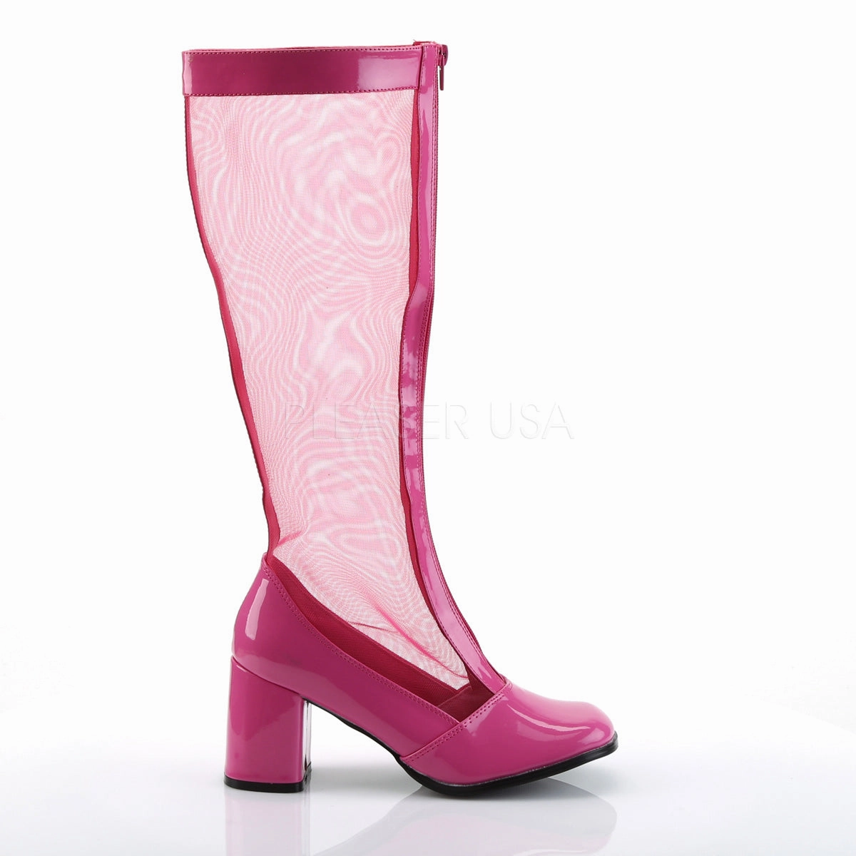 GOGO-307  HotPink Str Patent-Mesh