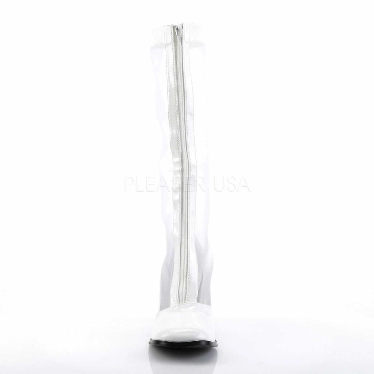 GOGO-307  White Str Patent-Mesh